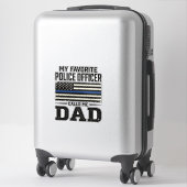 Police Officer Dad Vintage Flag Shirt Design_1 Aufkleber (Koffer)