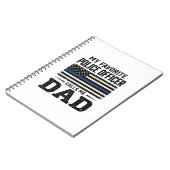 Police Officer Dad Vintage Flag Shirt Design_1 Notizblock (Linke Seite)