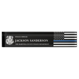 Police Officer Department Law Enforcement Logo Namensplakette