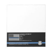 Police Officer Department Law Enforcement Logo Notizblock (Vorderseite)