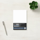 Police Officer Department Law Enforcement Logo Post-it Klebezettel (Büro)