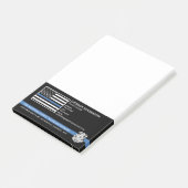 Police Officer Department Law Enforcement Logo Post-it Klebezettel (angewinkelt)