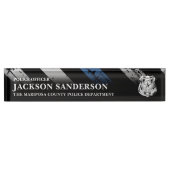 Police Officer Department Thin Blue Line Logo Namensplakette (Vorderseite)