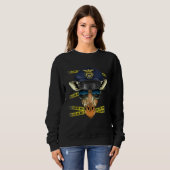 Police Officer Giraffe PD Cop Crime Scene Giraffe Sweatshirt (Vorne ganz)