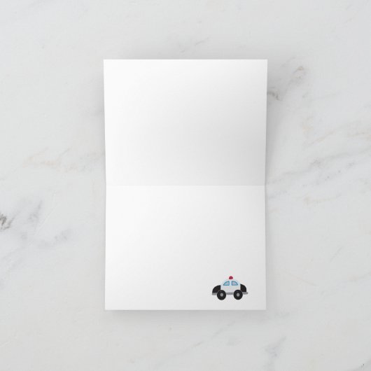 POLICE OFFICER Kinderdusche Vielen Dank für Ihre A Dankeskarte (Innenseite)