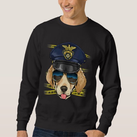 Police Officer Labrador Retriever Cop Crime Scene  Sweatshirt (Vorderseite)