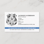 Police Officer Law Enforcement QR Code Logo Visitenkarte (Vorderseite)