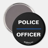 POLICE OFFICER Thin Blue Line-Magnet Magnet (Vorderseite/Rückseite)