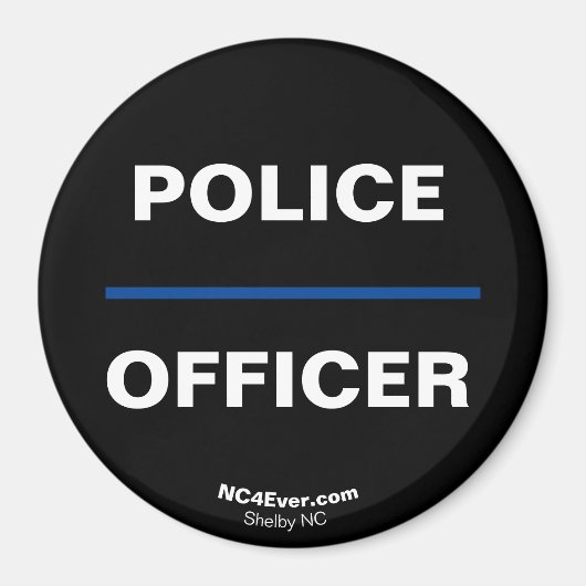 POLICE OFFICER Thin Blue Line-Magnet Magnet (Vorne)
