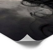 Police Officer Tribute Blue Line American Flag Art Poster (Ecke)