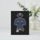 Police Officer Uniform Kids Carnival Postkarte (Stehend Vorderseite)
