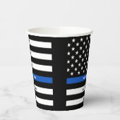 Police Party Personalisiert Thin Blue Line Pappbecher (Links)