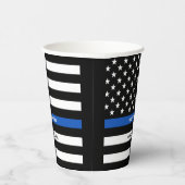 Police Party Personalisiert Thin Blue Line Pappbecher (Rechts)