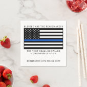 Police Party Personalisiert Thin Blue Line Serviette (Beispiel)