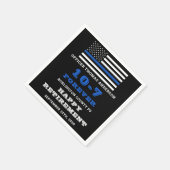 Police Party Thin Blue Line Happy Pensionierung Serviette (Ecke)