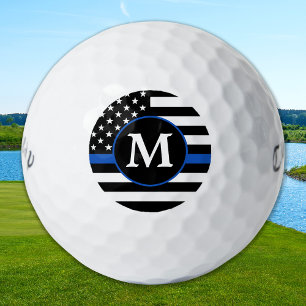 Police Personalisiert Monogram Thin Blue Line Golfball