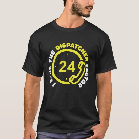 Police Phone Thin Yellow Line Emergency Gold Disp T-Shirt (Vorderseite)