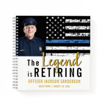 Police Retirement Foto Thin Blue Line Gästebuch