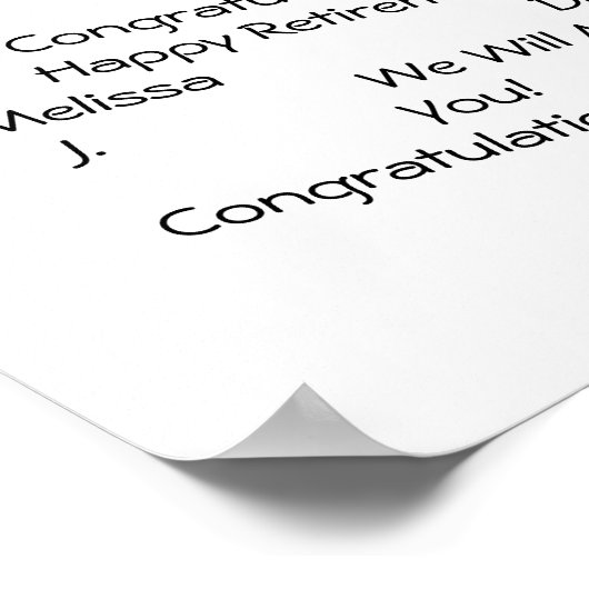 Police Retirement Gästebuch Thin Blue Line Poster (Ecke)