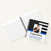 Police Retirement Guest Book Custom Foto Party Notizblock (Innenseite)