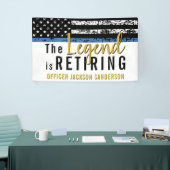 Police Retirement Thin Blue Line American Banner (Messeveranstaltung)