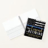 Police Retirement Thin Blue Line Gästebuch Notizblock (Innenseite)