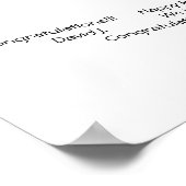 Police Retirement Thin Blue Line Gästebuchplakat Poster (Ecke)