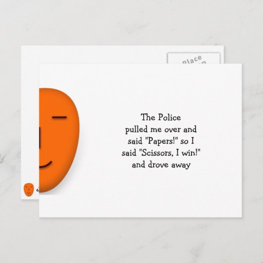 Police Rock Paper Scissor - Senden Sie eine Lächel Postkarte (Vorne/Hinten)
