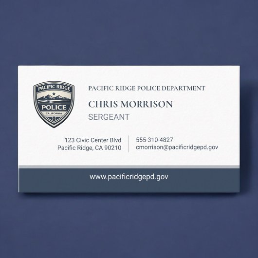 Police Sergeant Logo Business Card Visitenkarte