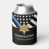 Police Sheriff Retirement Thin Blue Line Flag Dosenkühler (Kanne Vorderseite)