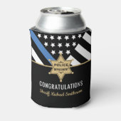 Police Sheriff Retirement Thin Blue Line Flag Dosenkühler (Kanne Rückseite)