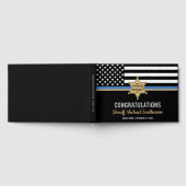 Police Sheriff Retirement Thin Blue Line Flag Gästebuch (Voll)