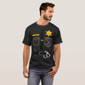 Police Sheriff Uniform Funny Halloween Kostüm Kind T-Shirt (Vorne ganz)