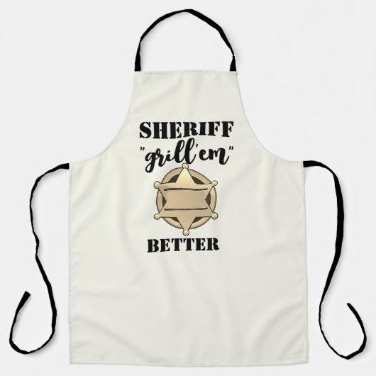 Police Sheriffs Schürze: GRILLEN Schürze, Funny Sc Schürze (Vorderseite)