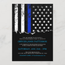 Police Style American Flag Party|Event Einladung