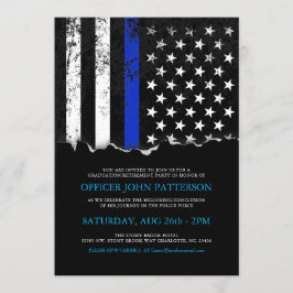 Police Style American Flag Party|Event Einladung