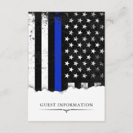 Police Style American Flag Party|Event Small Begleitkarte