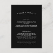 Police Style American Flag Party|Event Small Black Begleitkarte (Rückseite)