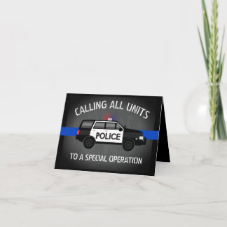 Police SUV Thin Blue Line Special Op Geburtstag Einladung
