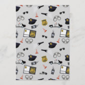 Police Themed Policeman Cop Badge Photo Birthday Einladung (Rückseite)