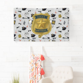 Police Themed Policeman Cop Birthday Banner