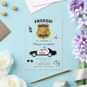Police Themed Policeman Cop Birthday Party Acryleinladungen (In Situ (Hochzeit))