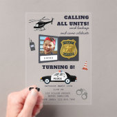 Police Themed Policeman Cop Birthday Photo Acryleinladungen (Insitu (Handheld))