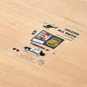 Police Themed Policeman Cop Birthday Photo Acryleinladungen (Ablage )