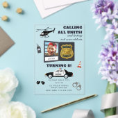 Police Themed Policeman Cop Birthday Photo Acryleinladungen (In Situ (Hochzeit))