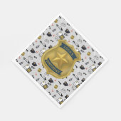 Police Themed Policeman Cop Birthday Serviette (Ecke)