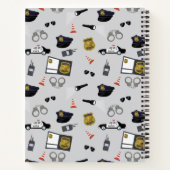 Police Themed Policeman Cop Kids Name Notizblock (Rückseite)