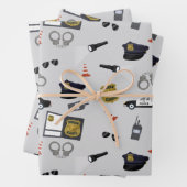 Police Themed Policeman Cop Pattern Geschenkpapier Set (Beispiel)