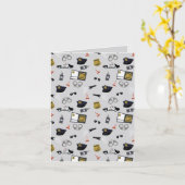 Police Themed Policeman Cop Pattern Karte (Gelbe Blume)