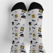 Police Themed Policeman Cop Pattern Socken (Oben)